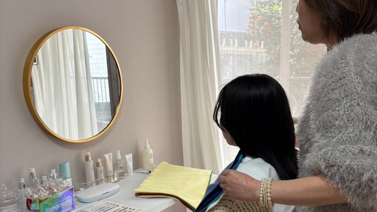 群馬県伊勢崎市パーソナルカラーイベントの様子