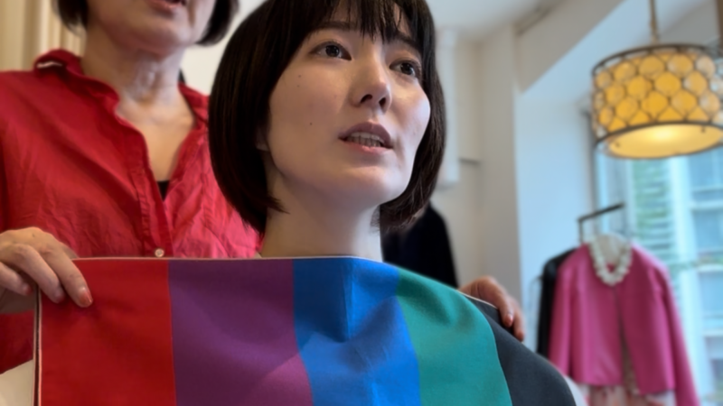 パーソナルカラー診断の様子